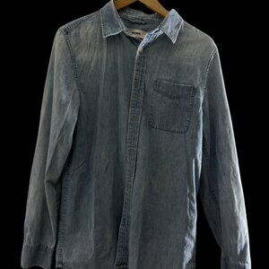 Buck Mason Light Denim Button Down Shirt Medium